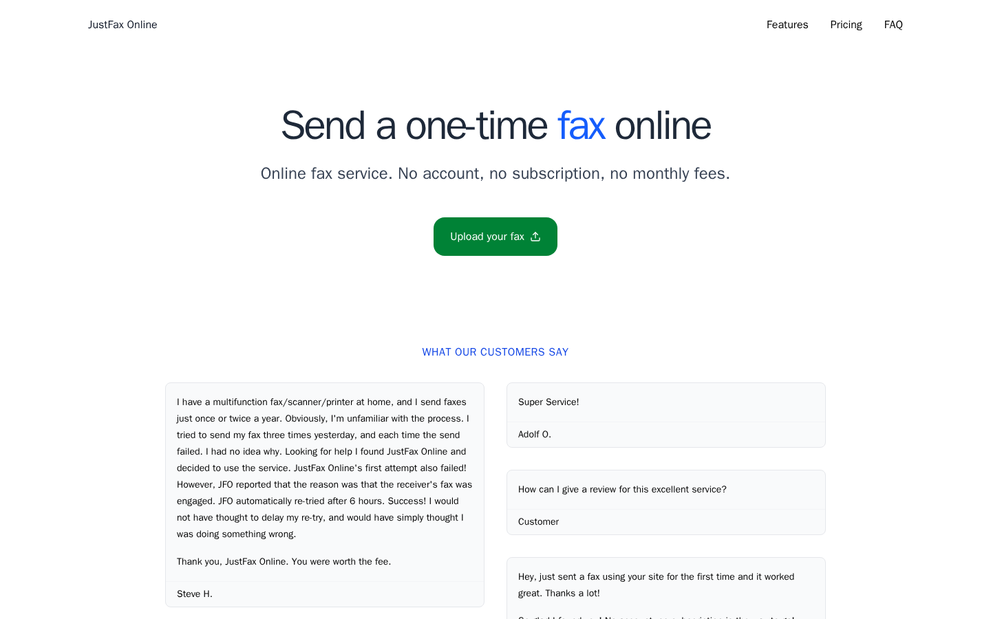 JustFax Online JustFax Online