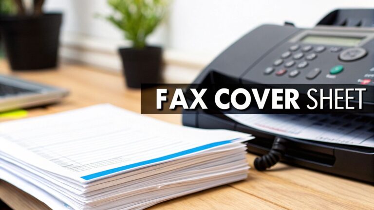 Your Professional Fax Cover Sheet Template