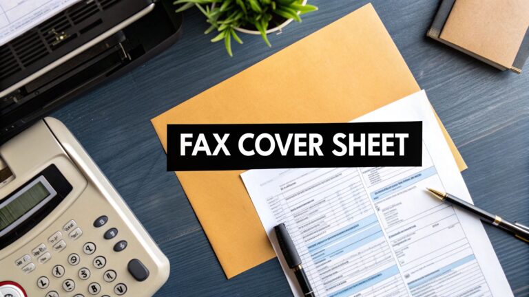 Your Professional Fax Cover Sheet Template